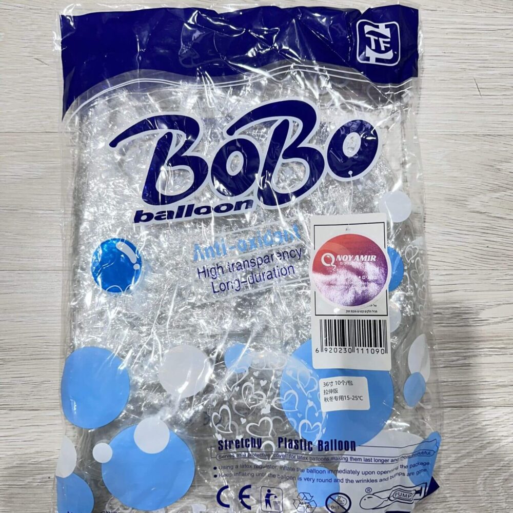 10 יחידות בלון בועה בובו שקוף בגודל 24 אינץ'