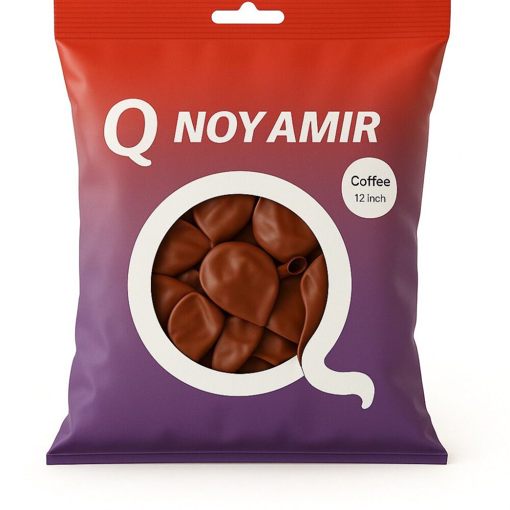 חבילת 100 בלוני גומי חום קפה 12 אינץ'