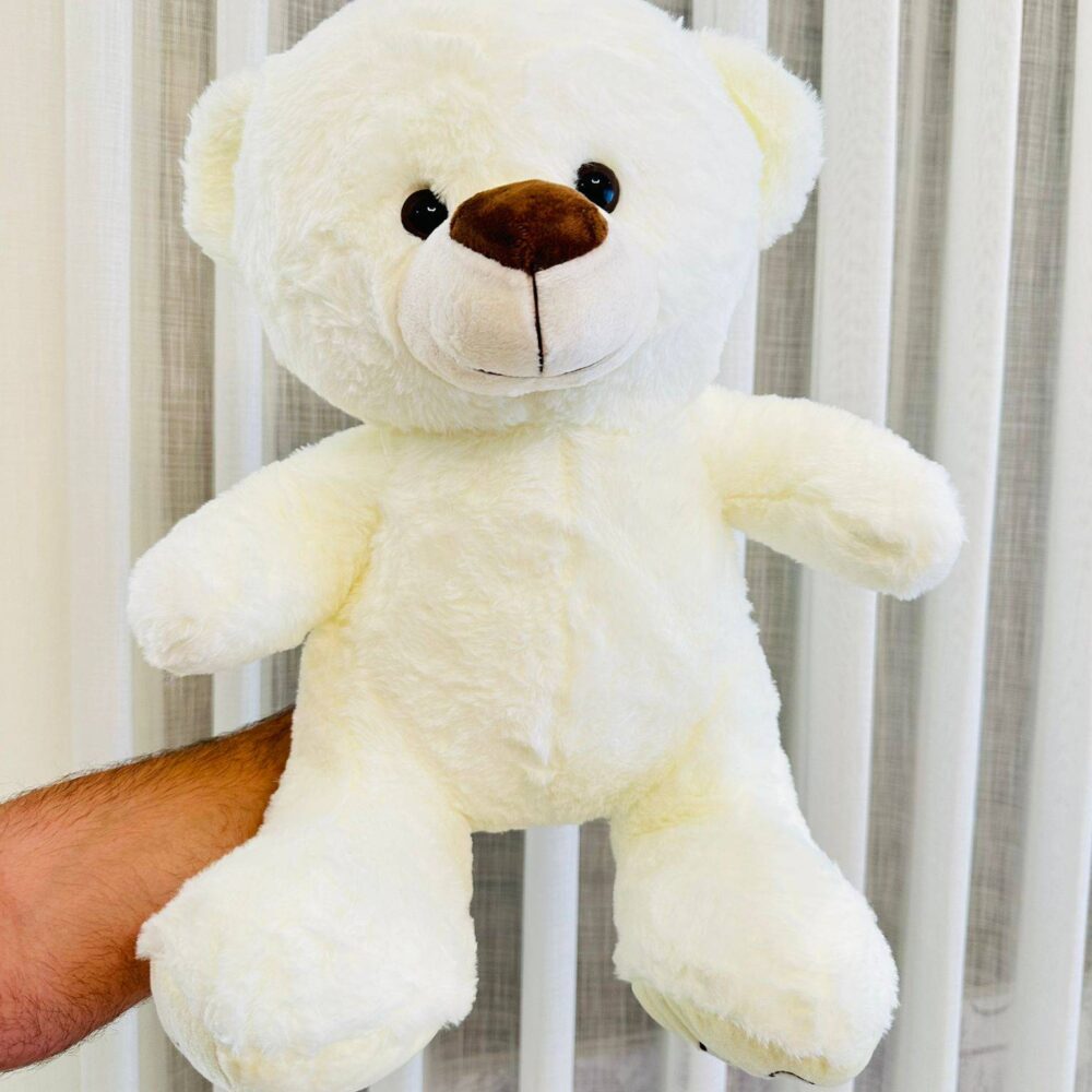 דובי לבן 40 ס"מ דגם כפות רגליים