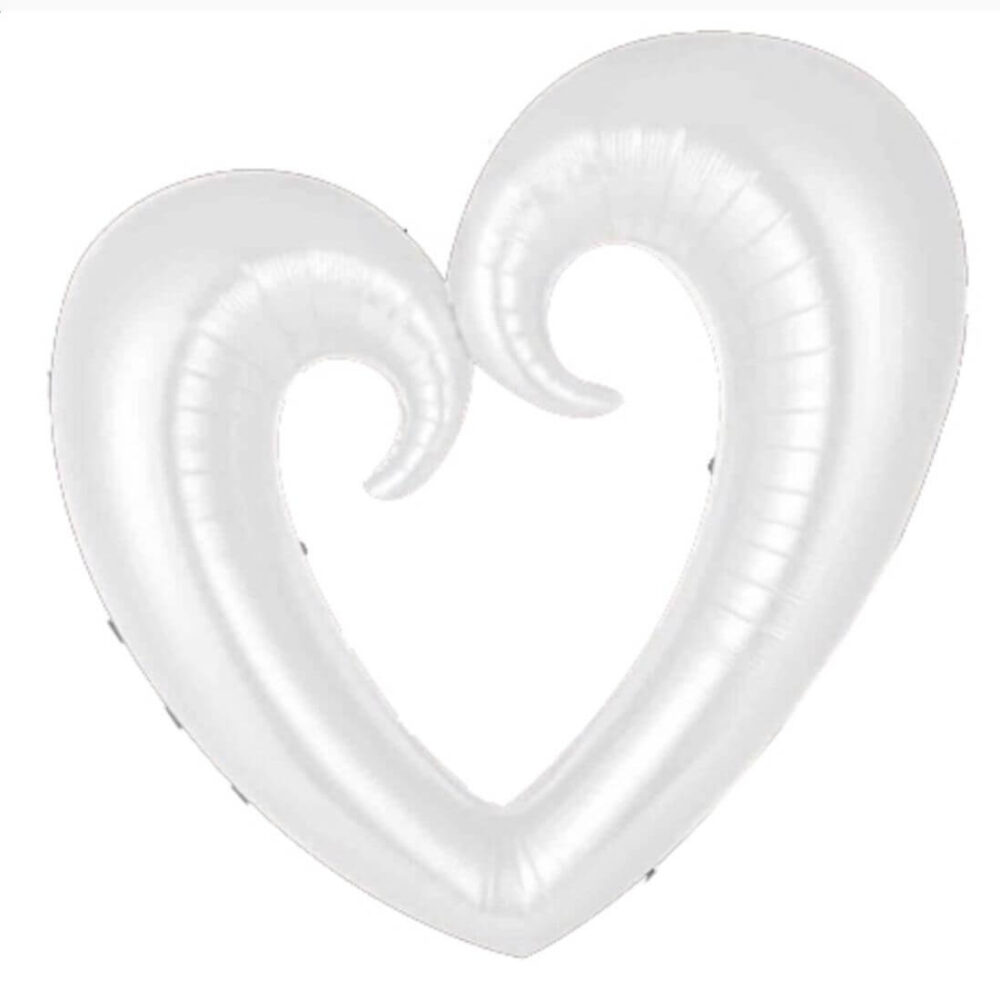בלון לב חלול לבן 36 אינץ'