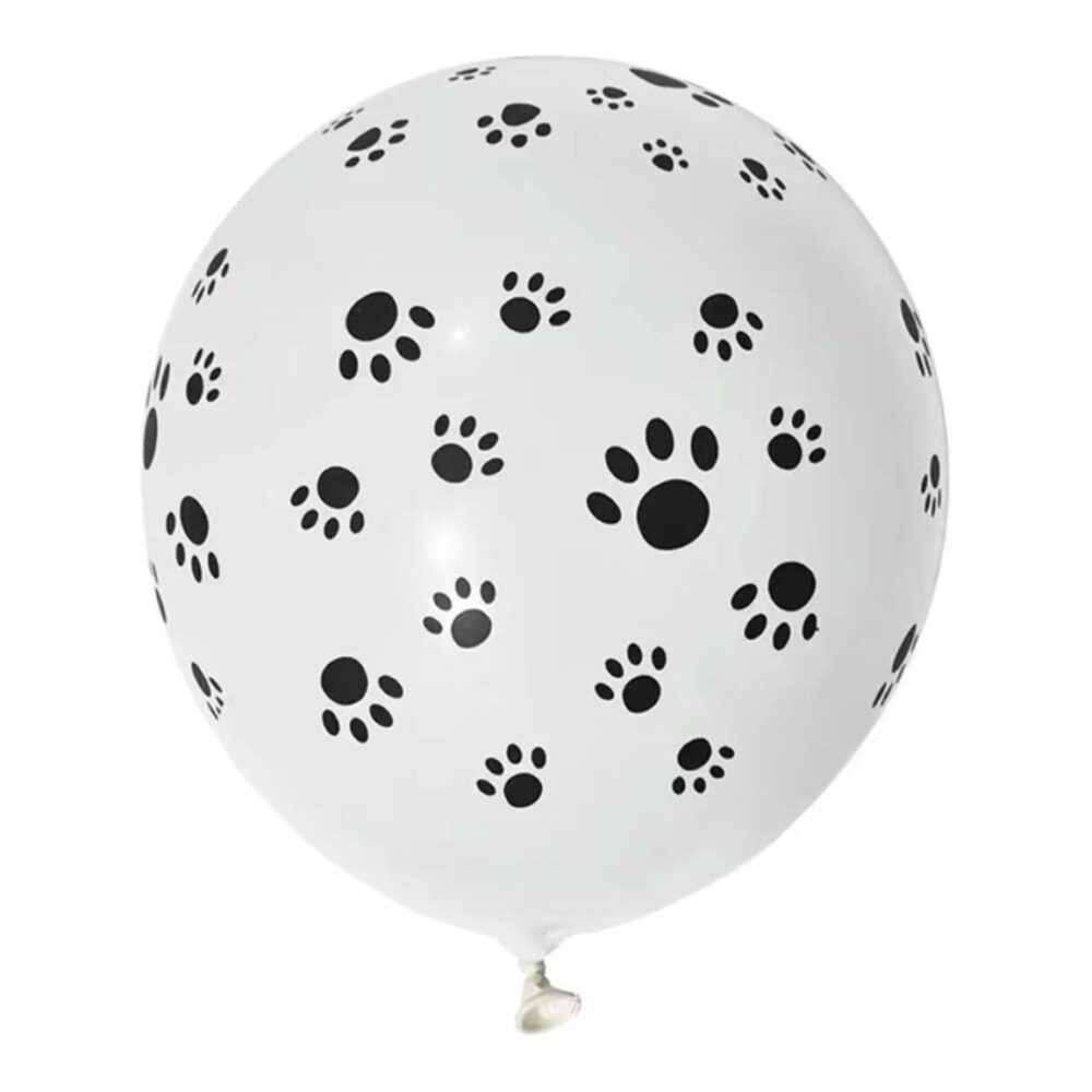 100 בלוני גומי הדפס כפות רגלי כלב 12 אינץ'