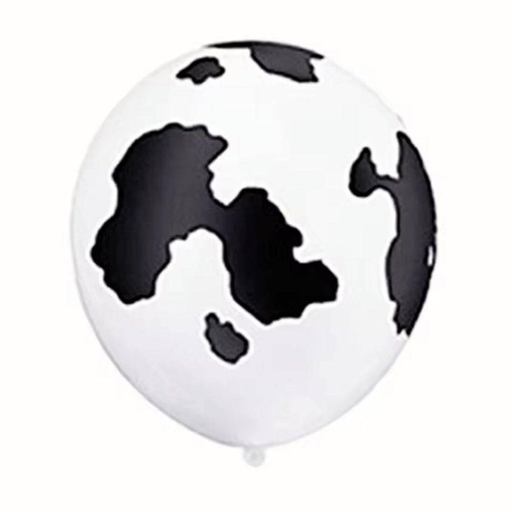 100 בלוני גומי הדפס כתמי פרה גדולים 12 אינץ'