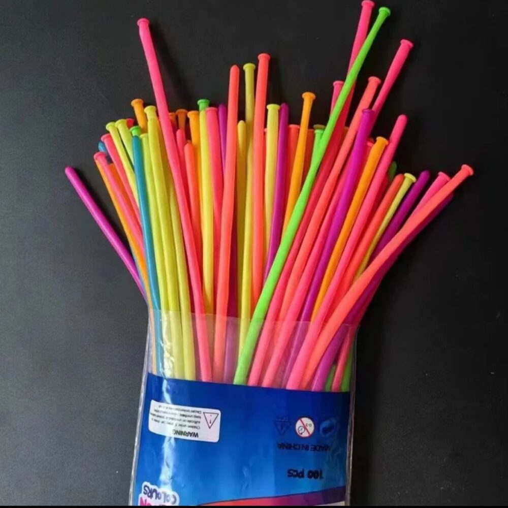 חבילת 100 בלוני נקניק 260' זוהר באולטרה סגול