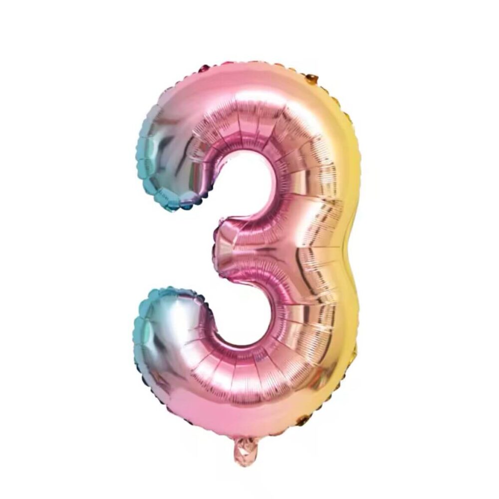 בלון מספר 3 קשת 34 אינץ'