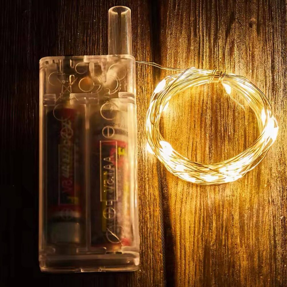 10 שרשראות לד לבלון 3 מטר - אור צהוב