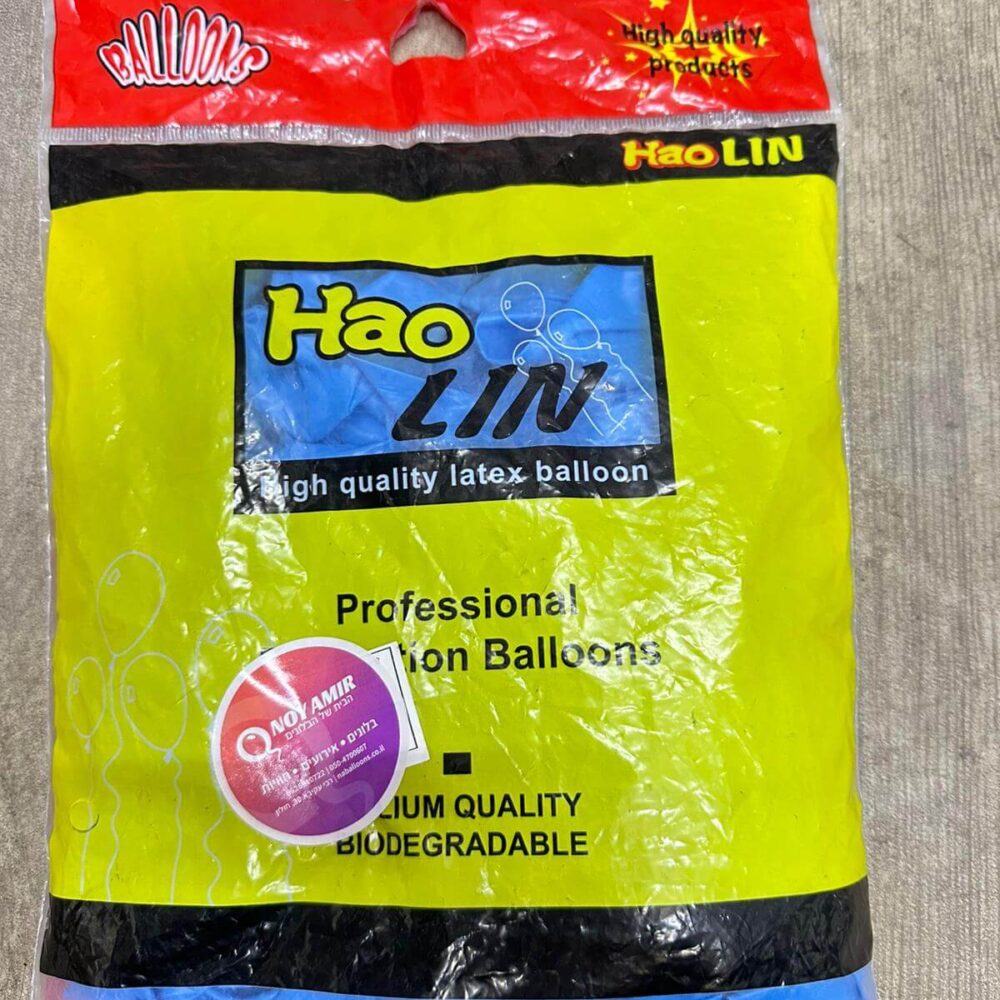 חבילת 100 בלוני גומי תכלת שמיים 10 אינץ'