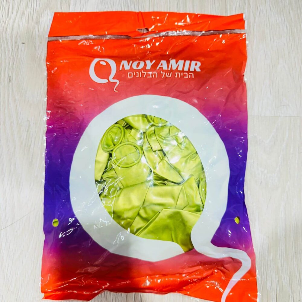 חבילת 100 בלוני גומי ירוק תפוח כרום 12 אינץ'