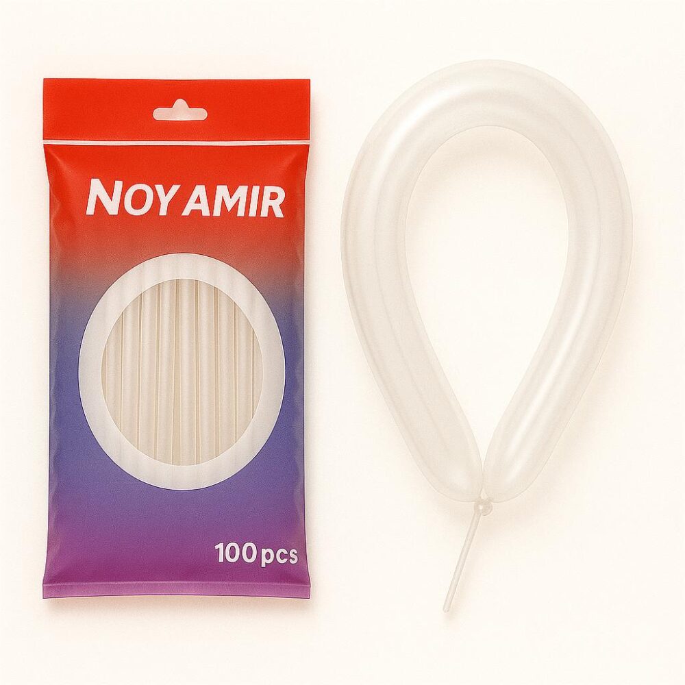 חבילת 100 בלוני נקניק 260 שקוף