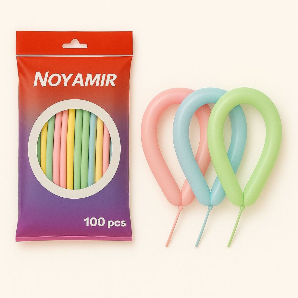 חבילת 100 בלוני נקניק 260 מיקס צבעי מקרון