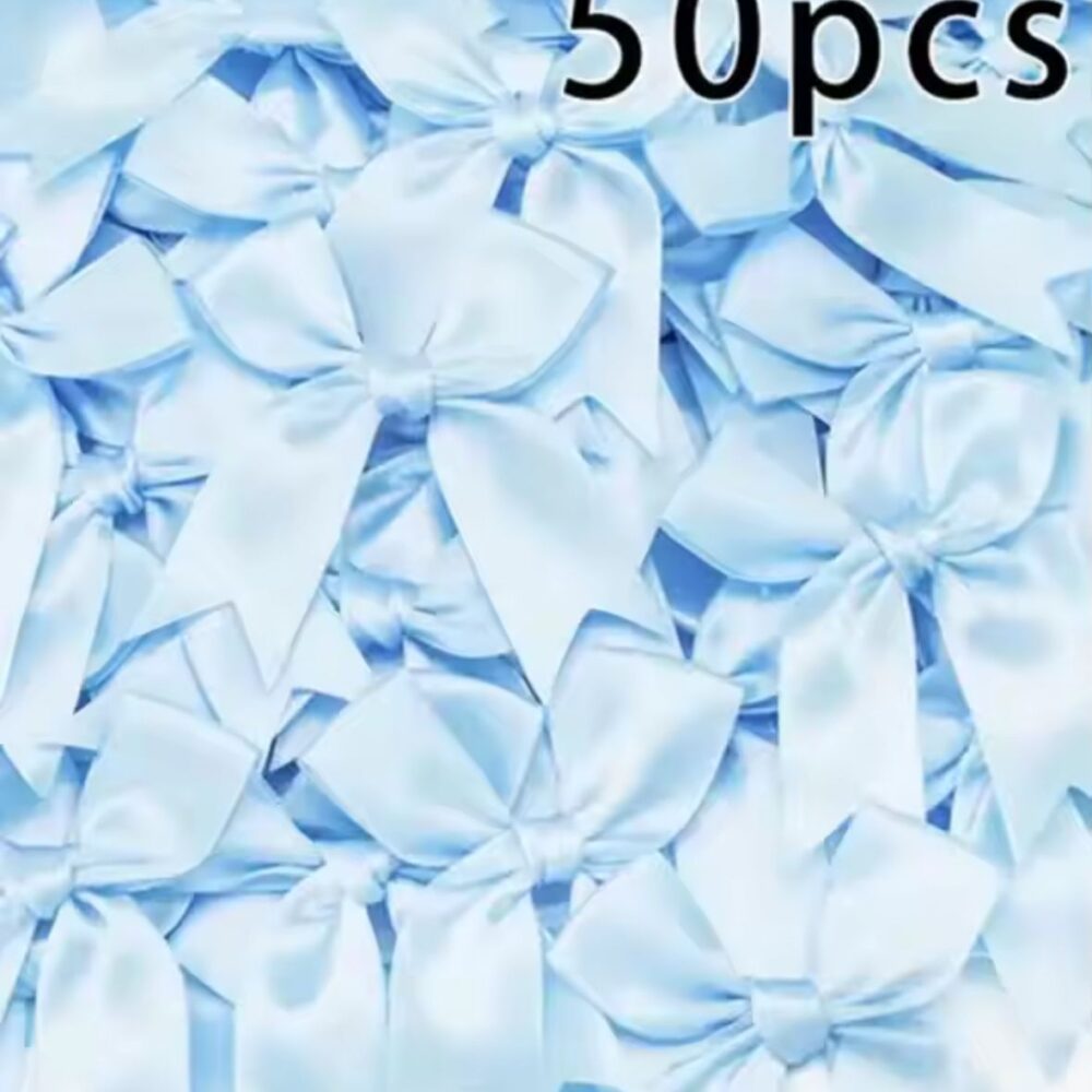 50 יח׳ פפיון סאטן תכלת קטן