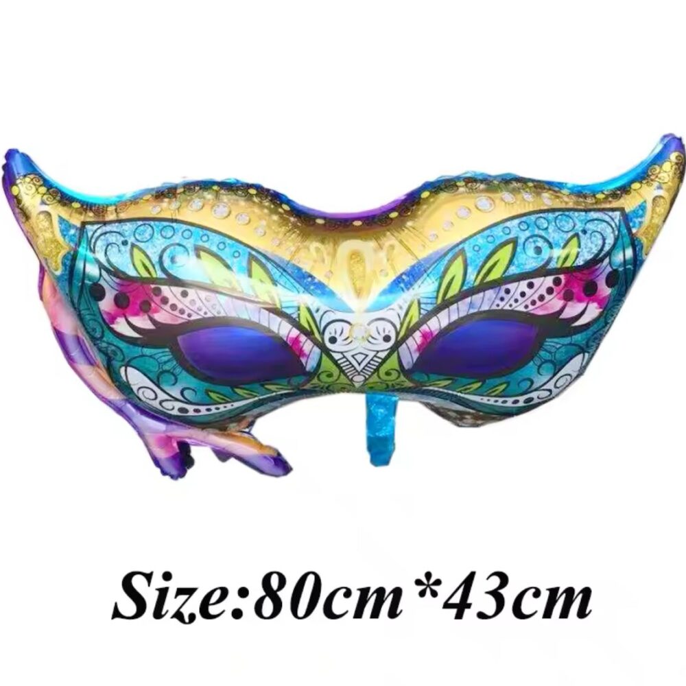 בלון מיילר בצורת מסיכה לפורים זהב