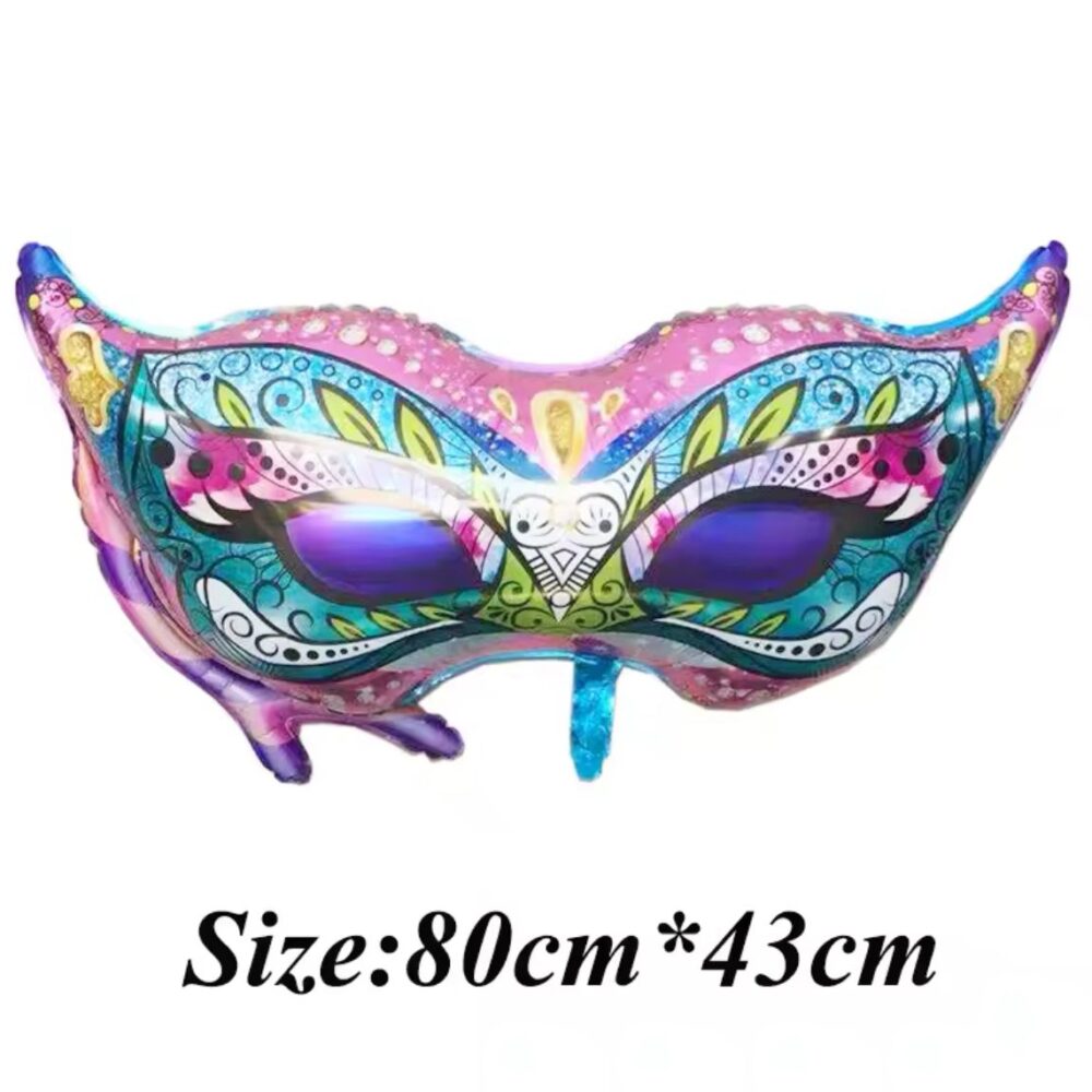 בלון מיילר בצורת מסיכה לפורים ורוד