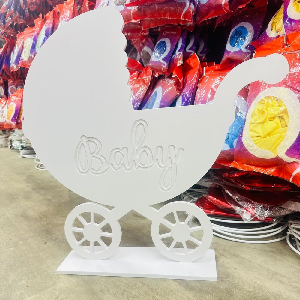 עגלה  PVC כיתוב Baby גובה 60 ס״מ