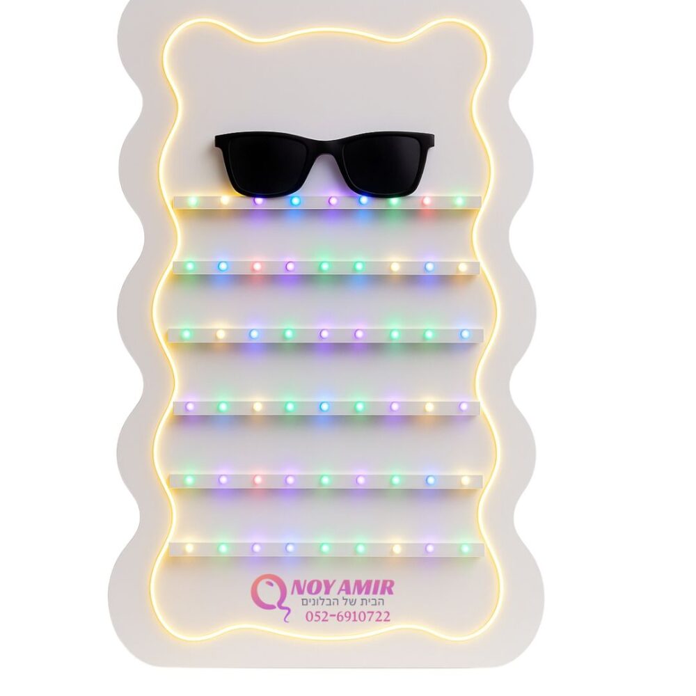 קיר משקפיים PVC עם תאורת לד