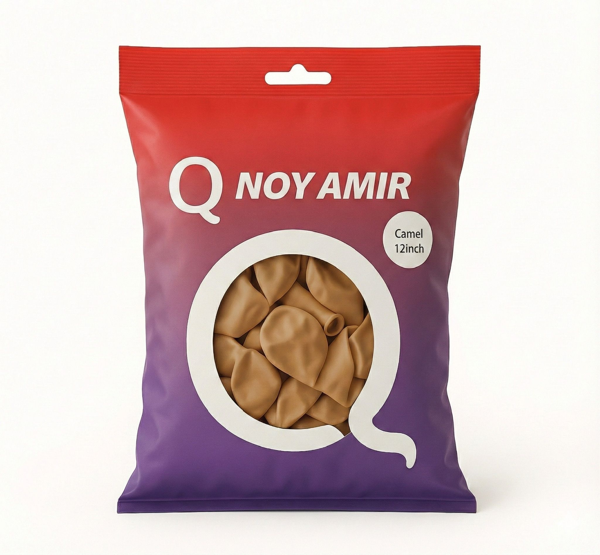 חבילת 100 בלוני גומי חום Camel 12 אינצ׳