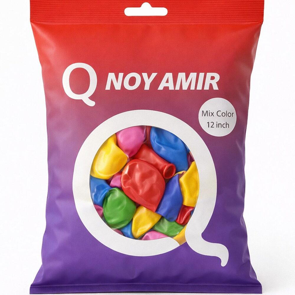 חבילת 100 בלוני גומי מיקס צבעים רגילים 12 אינצ׳