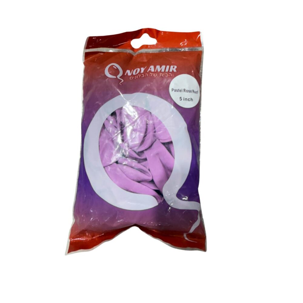 חבילת 50 בלוני גומי 5 אינצ ורוד רוז