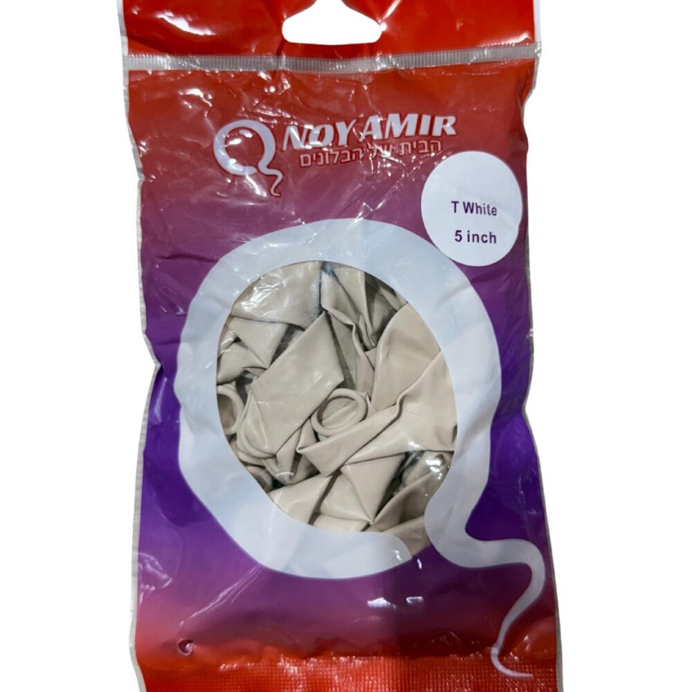 חבילת 50 יח׳ בלוני גומי Twilight white 5 אינצ׳