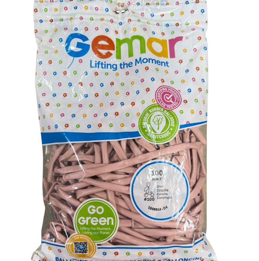 חבילת 100 יח בלוני גומי 260 ורוד עתיק