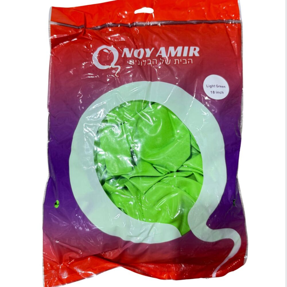 חבילת 25 יח׳ בלון גומי 18 אינצ ירוק ליים