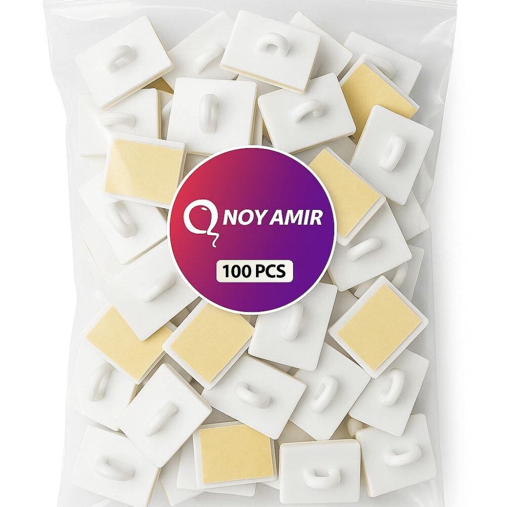 חבילת 100 יח׳ בסיס דביק לתלייה מהתיקרה