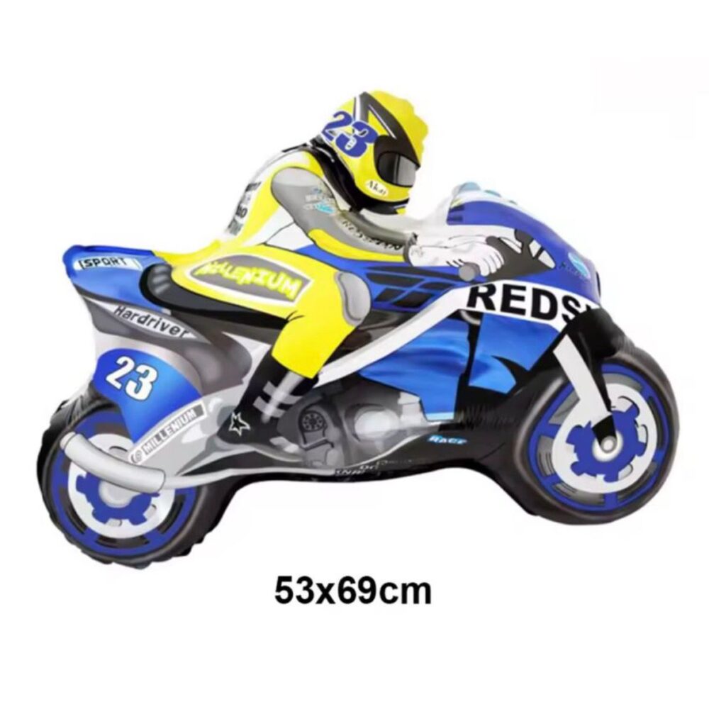 בלון מיילר רוכב אופנוע כחול 53x69cm