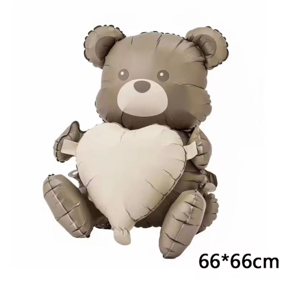 בלון מיילר דובי מחזיק לב 3D 66X66cm