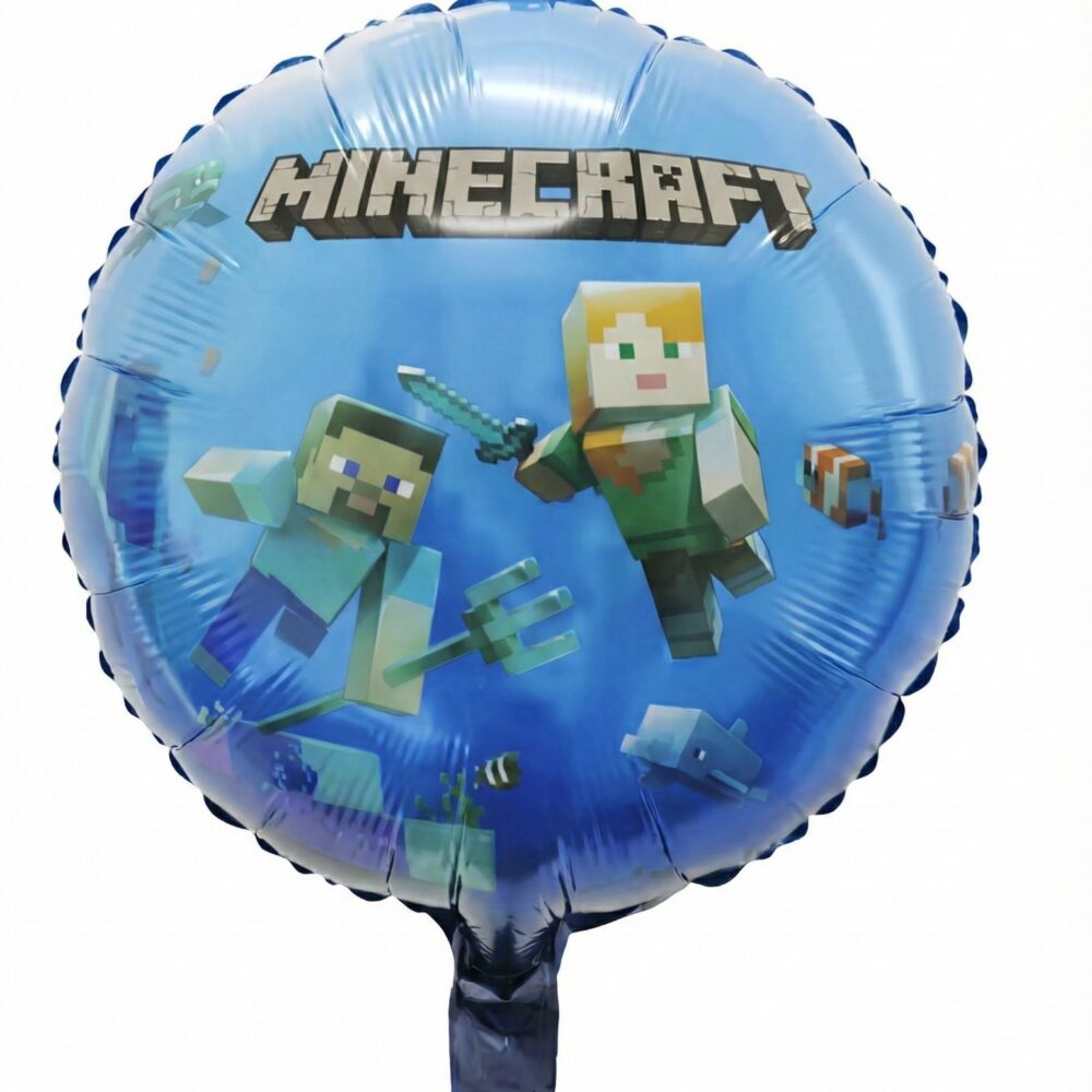 בלון מיילר עגול מיינקראפט 18 אינץ' Minecraft