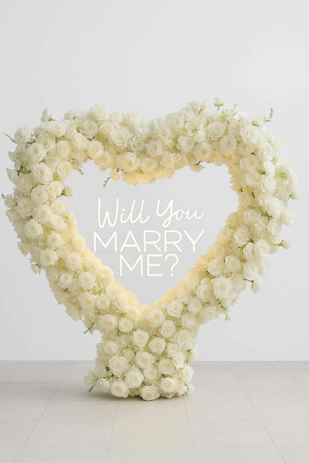 סטנד לב פרחים להצעת נישואין