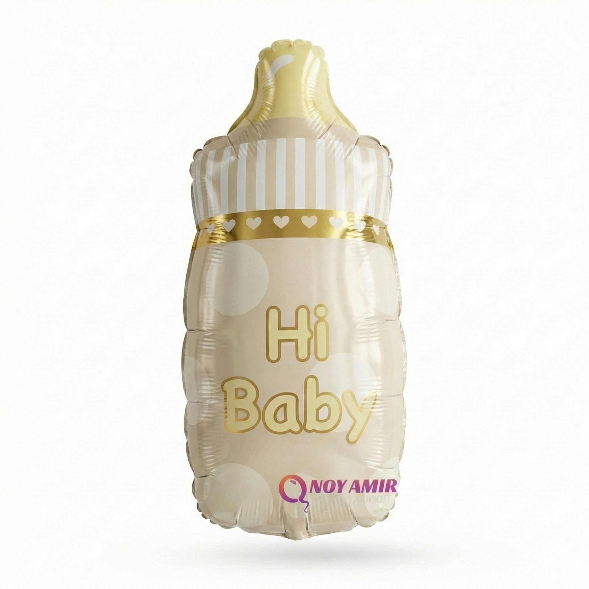 בלון מיילר 29 אינצ׳ בקבוק Hi Baby בצבע שמנת