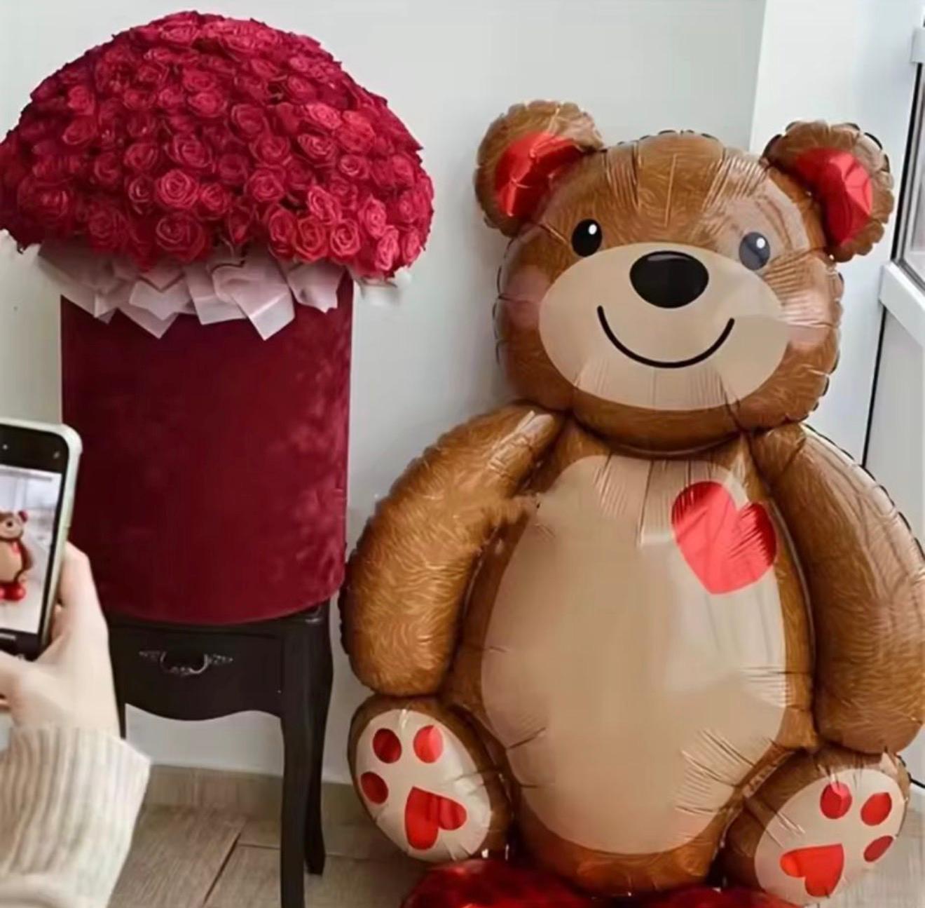 בלון מיילר דובי אהבה ענקי! 90x65cm – תמונה 2