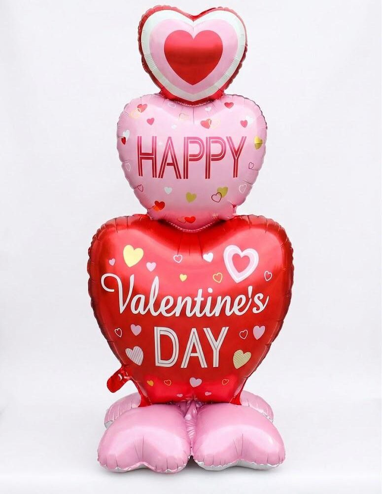 בלון מיילר סטנד בגובה 155cm  Happy Valentines Day