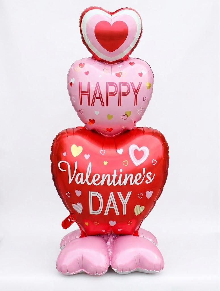 בלון מיילר סטנד בגובה 155cm Happy Valentines Day
