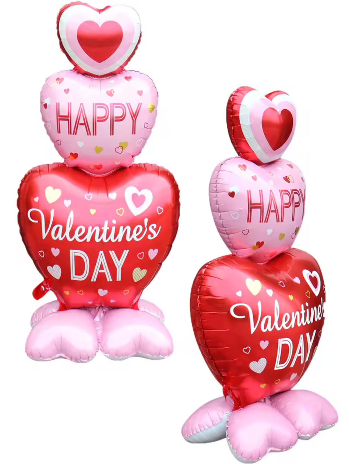בלון מיילר סטנד בגובה 155cm Happy Valentines Day – תמונה 2