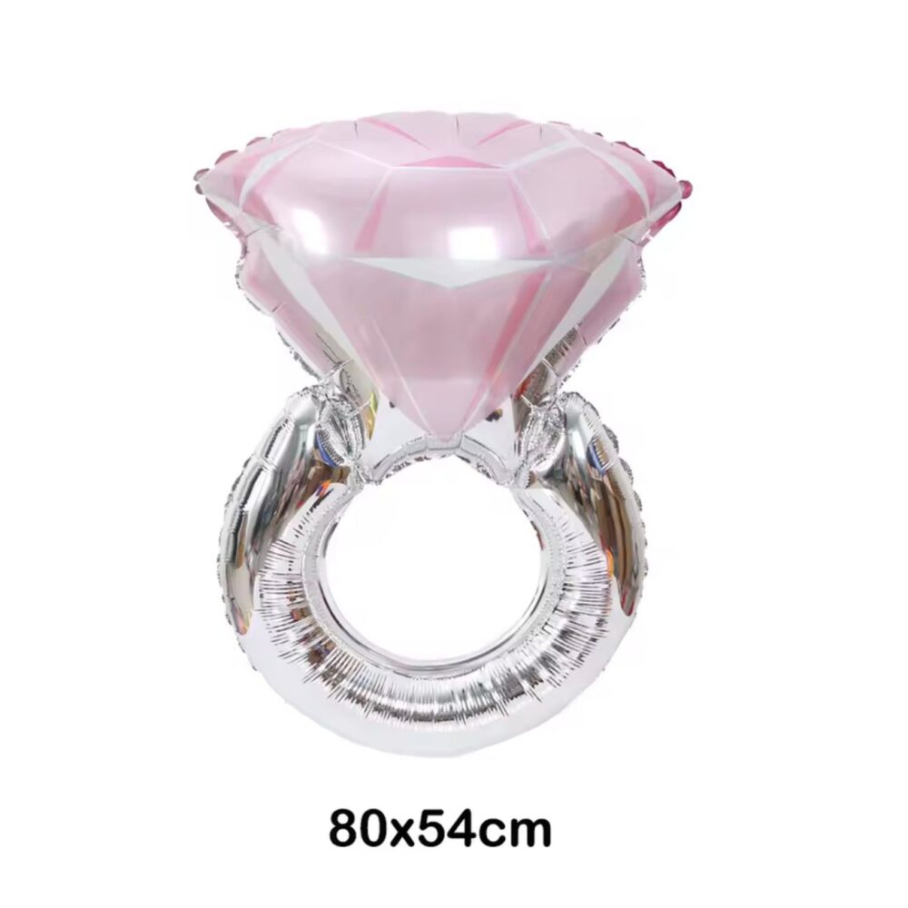 בלון מיילר טבעת נישואין יהלום ורוד