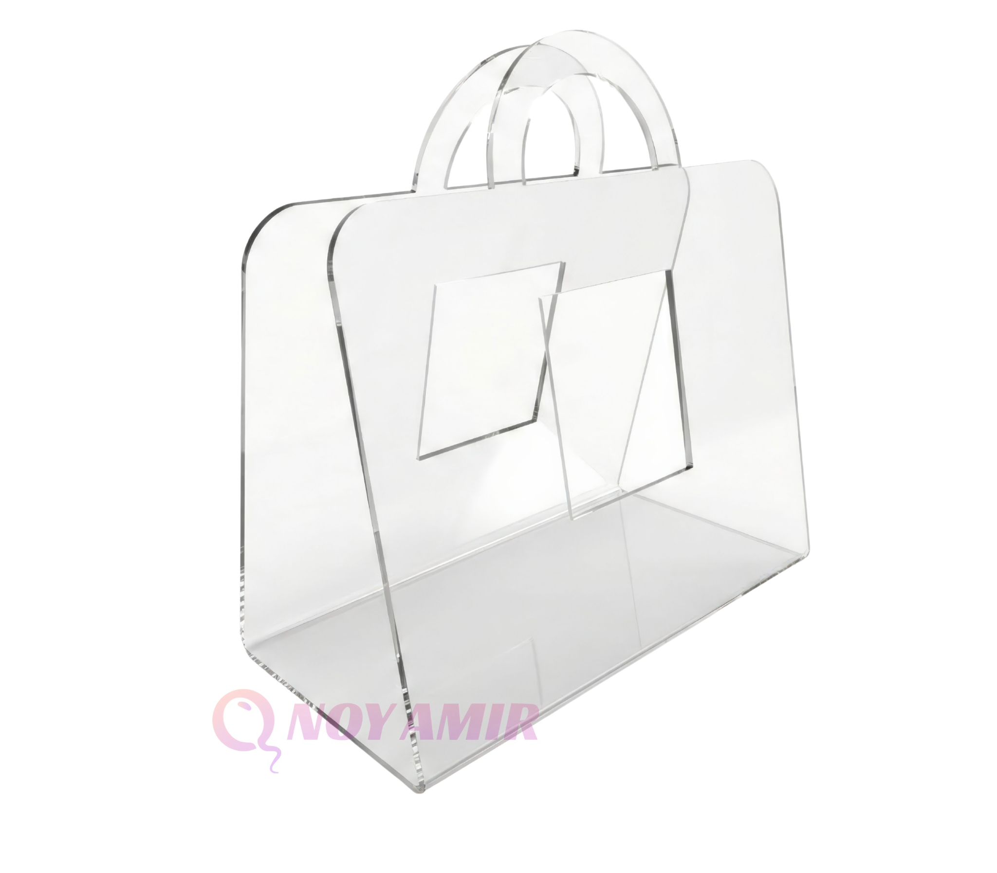 תיק פרספקט שקוף ויוקרתי חלון ריבוע