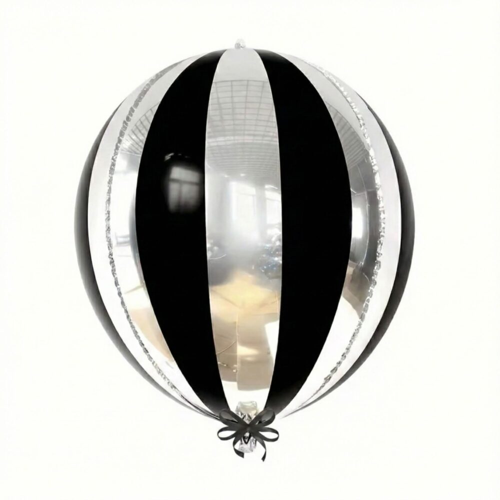 בלון מיילר אורבז 3D שחור כסוף