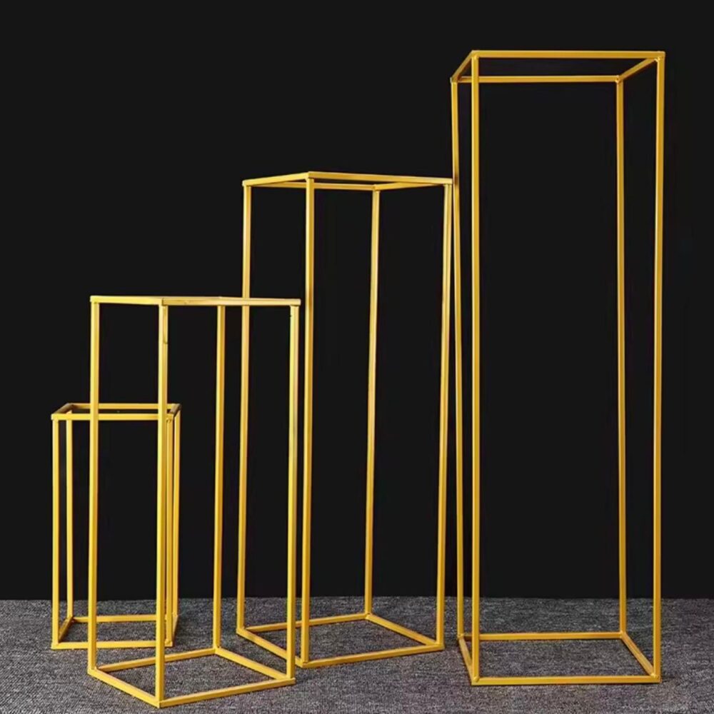 סט 4 מעמדי מתכת זהב  יוקרתי