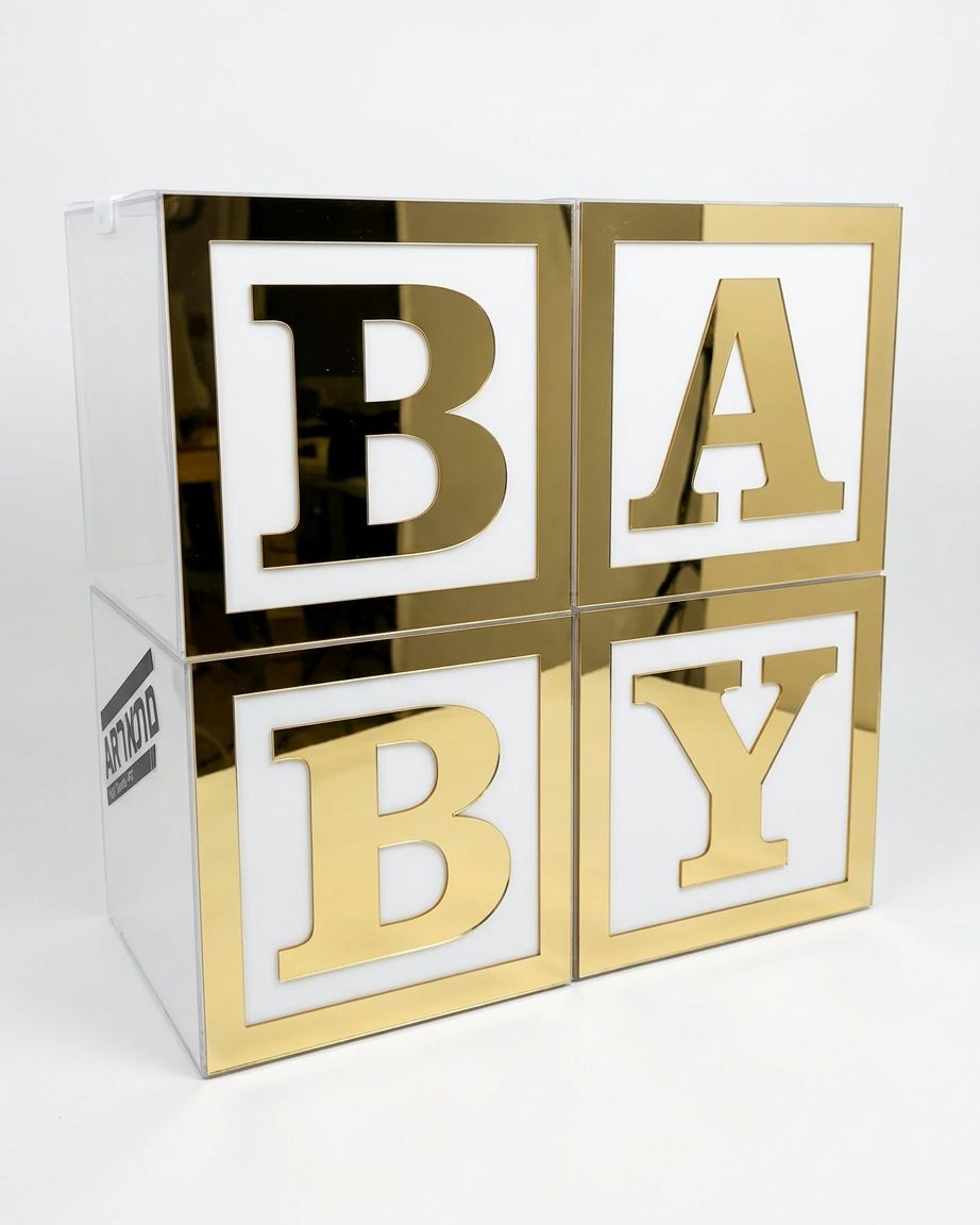 סט קוביות BABY PVC זהב