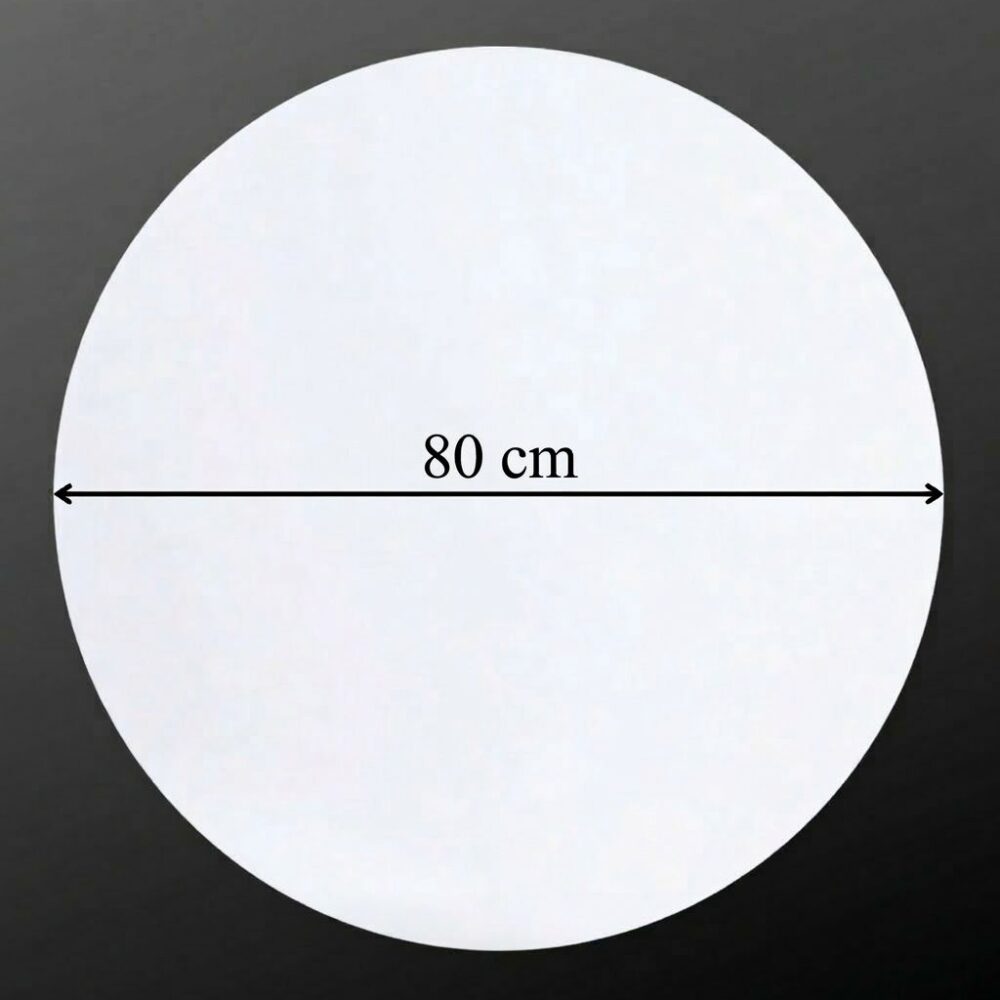 לוח פרספקט לבן מבריק עגול קוטר 80 ס״מ
