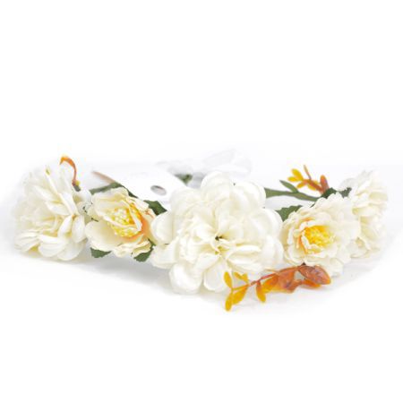 זר לראש - לבן קפה