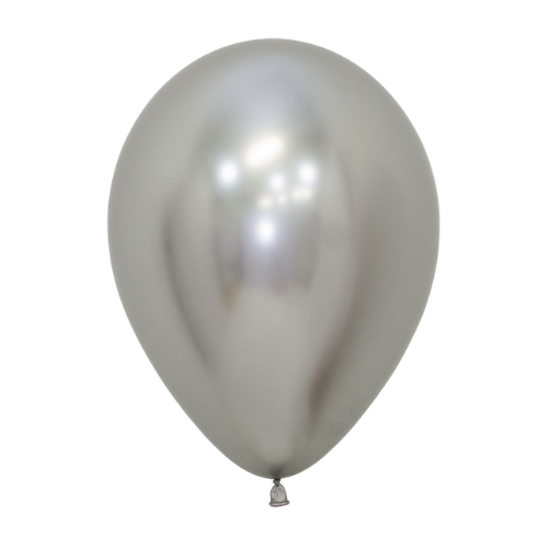 חבילת 50 בלוני גומי כרום רפלקס כסף Sempertex R12 - Reflex - silver - 981