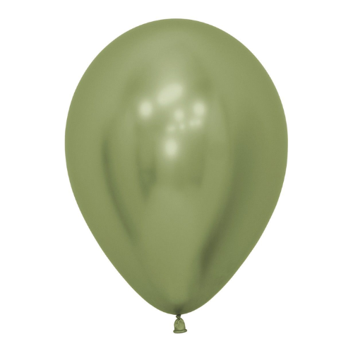 חבילת 50 בלוני גומי כרום רפלקס ירוק ליים Sempertex R12 - Reflex - Lime Green - 931