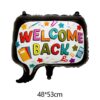 בלון מיילר Welcome back חזרה לבית הספר מידה 48*53cm