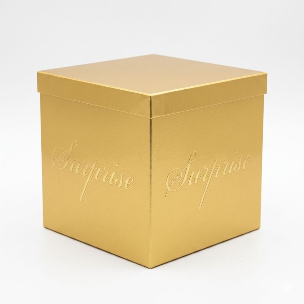 קופסת הפתעה מתפוצצת זהב 50x50cm Surprise Box