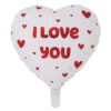 בלון מיילר לב 18 אינץ׳ "I Love You" לבן-אדום