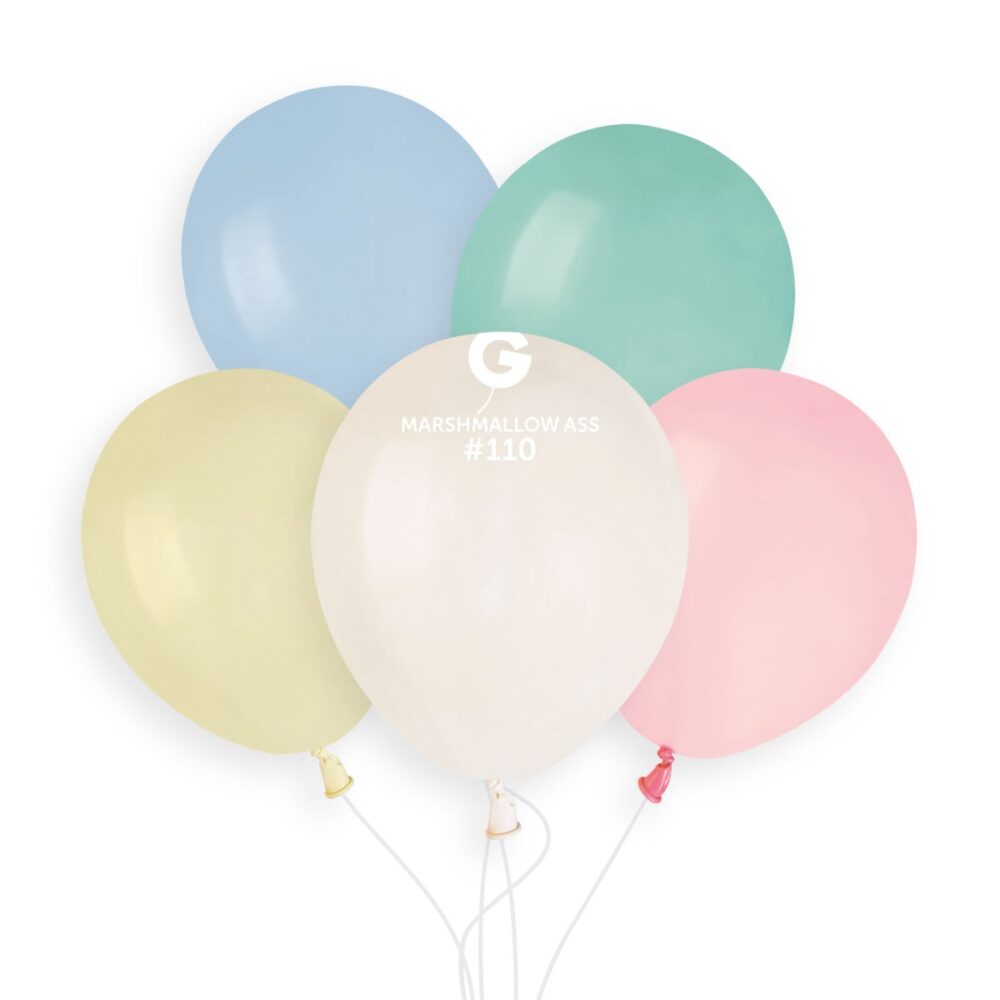 חבילת בלוני גומי איטלקי מיקס מרשמלו 5 אינץ׳ 100 יח