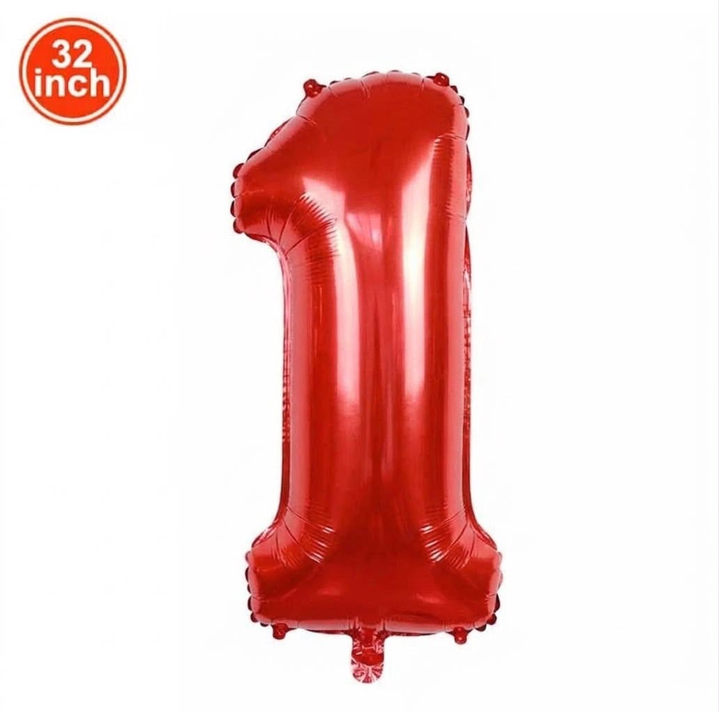 בלון מיילר ספרה 1 אדום 32 אינץ' (