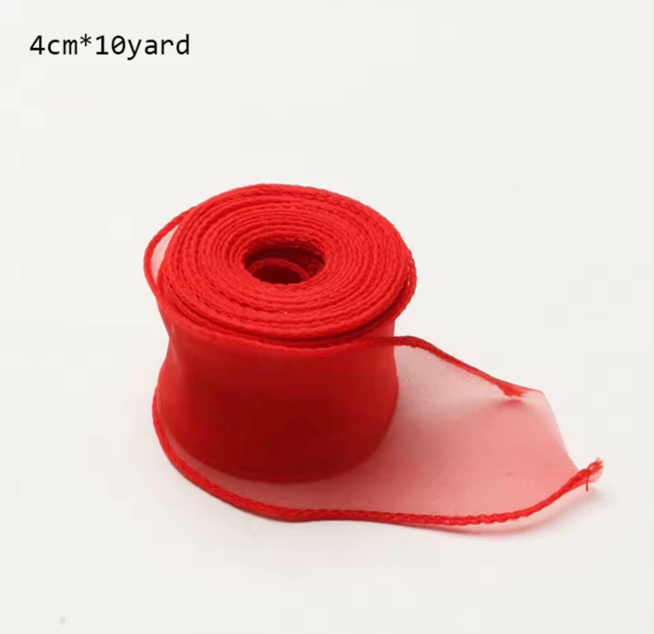 סרט סאטן אורגנזה זהב עובי 4cm אורך 10 יארד