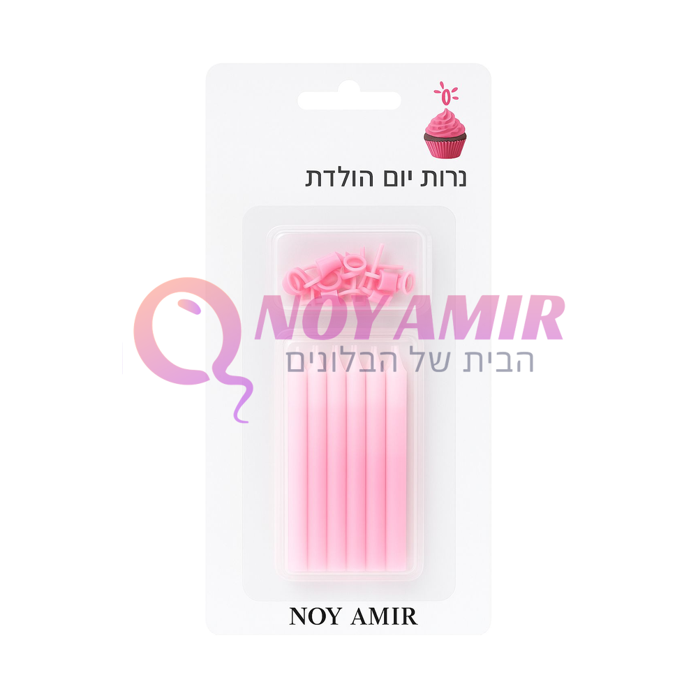 מארז 12 יח׳ נרות ורוד אומברה